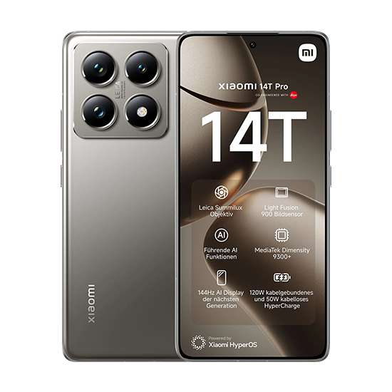 Xiaomi 14T Pro (512GB, Grå) - Uden abonnement!