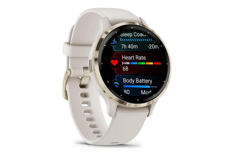 Garmin Venu 3S - Smart Ur i Elfenben med Bånd og 8 GB