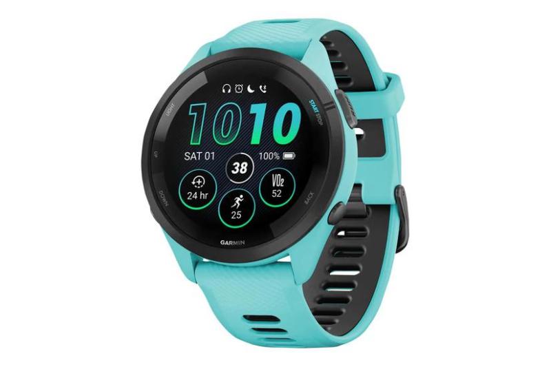 Garmin Forerunner 265 - Aqua Smart Ur med Sort Rem - 8 GB