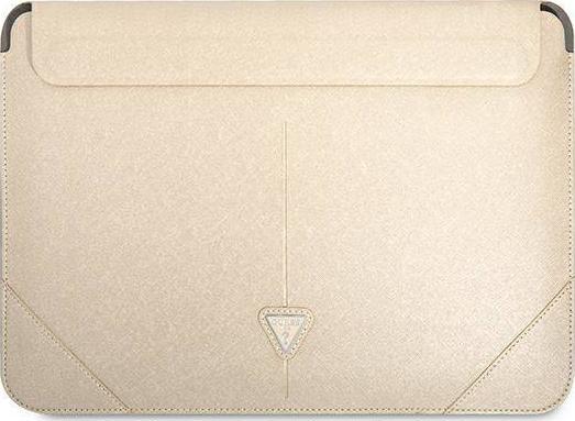 ærme Gucs14psatle 13 14 'beige Beige Saffiano Triangle Logo fra Guess