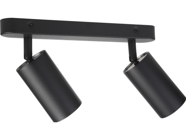 Væg  Og Loftsarmatur, Spot, Bevægeligt, Aluminium, 2xgu10, 55x100 Mm, Sort Mat, Mce452 B fra Maclean