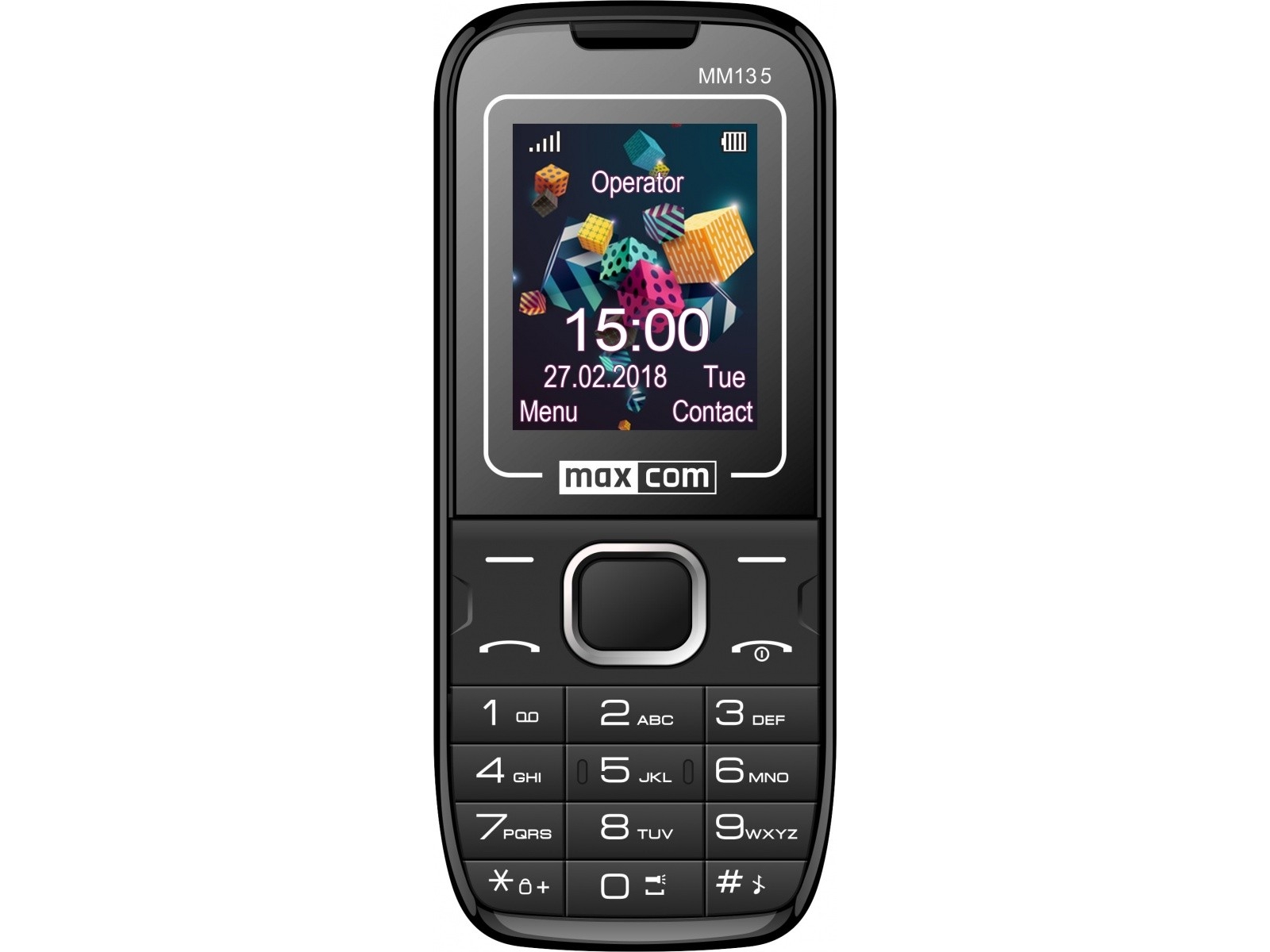Maxcom Classic Mm135 Light, Menu, 4,5 Cm (1,77"), 128 X 160 Pixel, 600 Mah, Sort fra Maxcom Memory Gmbh
