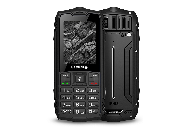 Hammer Rock, Menu, Dual Sim, 6,1 Cm (2.4"), 0,3 Mp, 1800 Mah, Sort fra Myphone