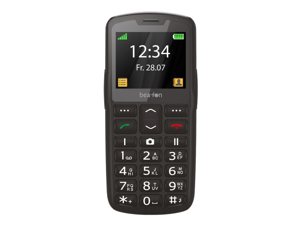 Bea Fon Silver Line Sl260   Funktionstelefon   Microsd Slot   Lcd Skærm   176 X 220 Pixels   Rear Camera 0,3 Mp   Sort Sølv fra Bea-fon Mobile