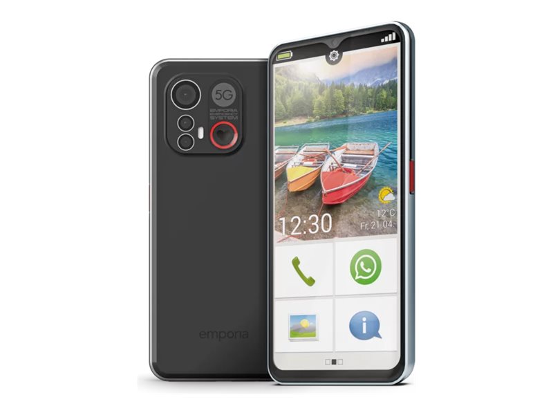 Smart.6   5g Smartphone   Ram 6 Gb   Intern Hukommelse 128 Gb   Microsd Slot   Lcd Skærm   6.58"   1280 X 2408 Pixels   2x Bagkameraer 50 Mp, fra Emporia