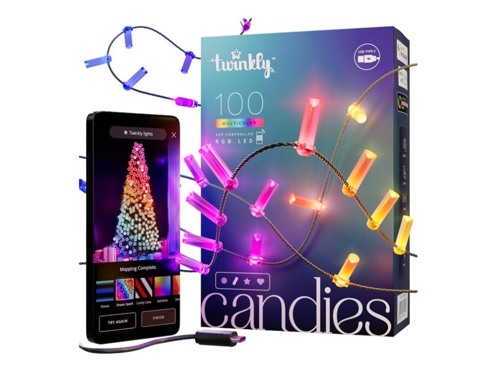 Twinkly Candies   Kædelys   Led X 100   7 W   Klasse G   Rgb Lys   Stearinlys   Gennemsigtig fra Ledworks