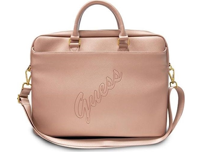 Bag Gucb15pusaspi 15 "pink Pink Saffiano Script fra Guess