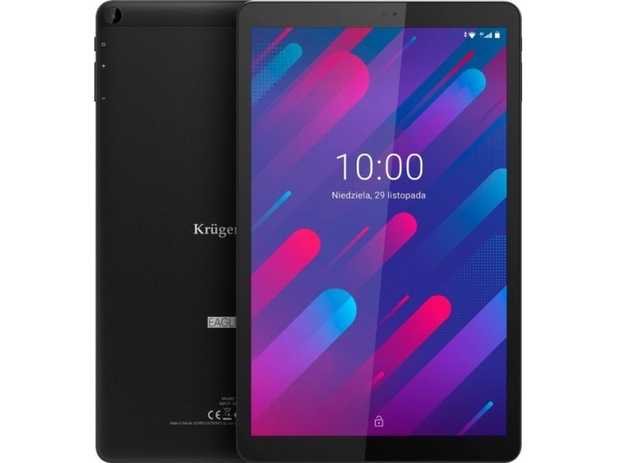 Krüger&amp Matz Eagle 1070 4g Lte 128 Gb 26,7 Cm (10,5&quot ) Mediatek 6 Gb Wi Fi 5 (802.11ac) Android 10 Sort fra Kruger&matz