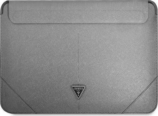 ærme Gucs14psatlg 13 14" Sølv  Sølv Saffiano Trekant Logo fra Guess