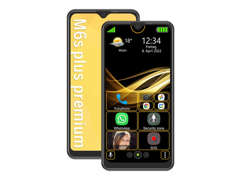 Bea Fon M6s Plus   4g Smartphone   Dual Sim   Ram 3 Gb   Intern Hukommelse 32 Gb   Microsd Slot   6.26"   1520 X 720 Pixels   3x Bagkamera 13 Mp, 8 M fra Bea-fon Mobile