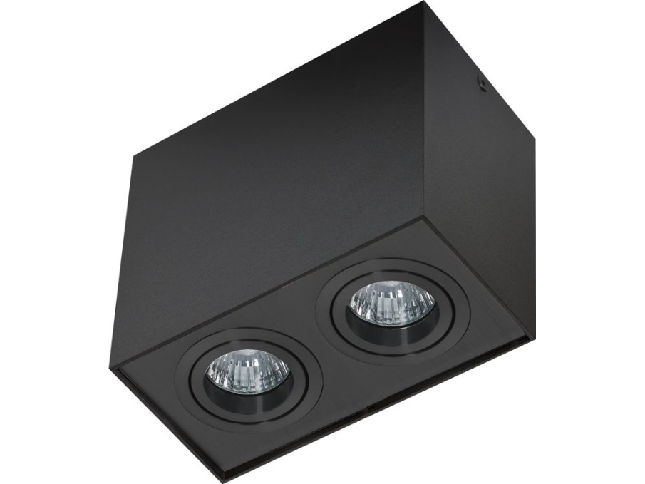 Loftslampe   Eloy 2 Az2138 Sort Firkantet Påbygningsarmatur fra Azzardo