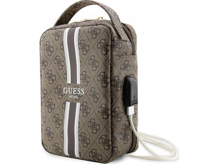 4g Printed Stripes Travel Universal Bag   Organizer Na Akcesoria (brzowy) fra Guess
