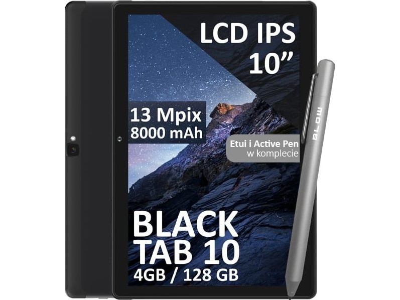 Tablet Blacktab10 4 128gb 4g Lte 10 Inches Black fra Blow