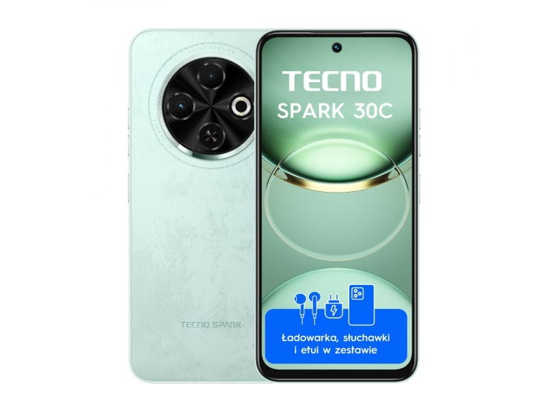 Spark 30c 6 128gb Grøn Smartphone (4894947051814) fra Tecno