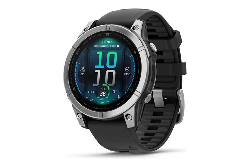 Fnix E   Rustfrit Stål   Sportsur Med Bånd   Sort   16 Gb fra Garmin