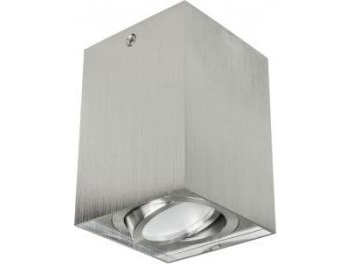 Ceiling Lamp Gu10 Mce426 C M Halogen Surface Mounted Halogen Lamp, Brushed Matt Chrome, 80x80x115mm, Square, Aluminum fra Maclean