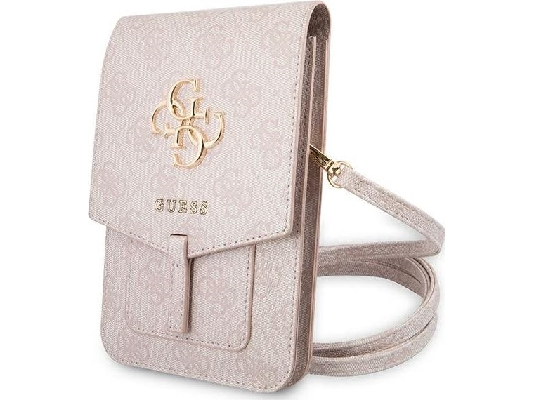 4g Big Metal Logo Phone Bag   Taske Med Smartphone Rum (pink) fra Guess