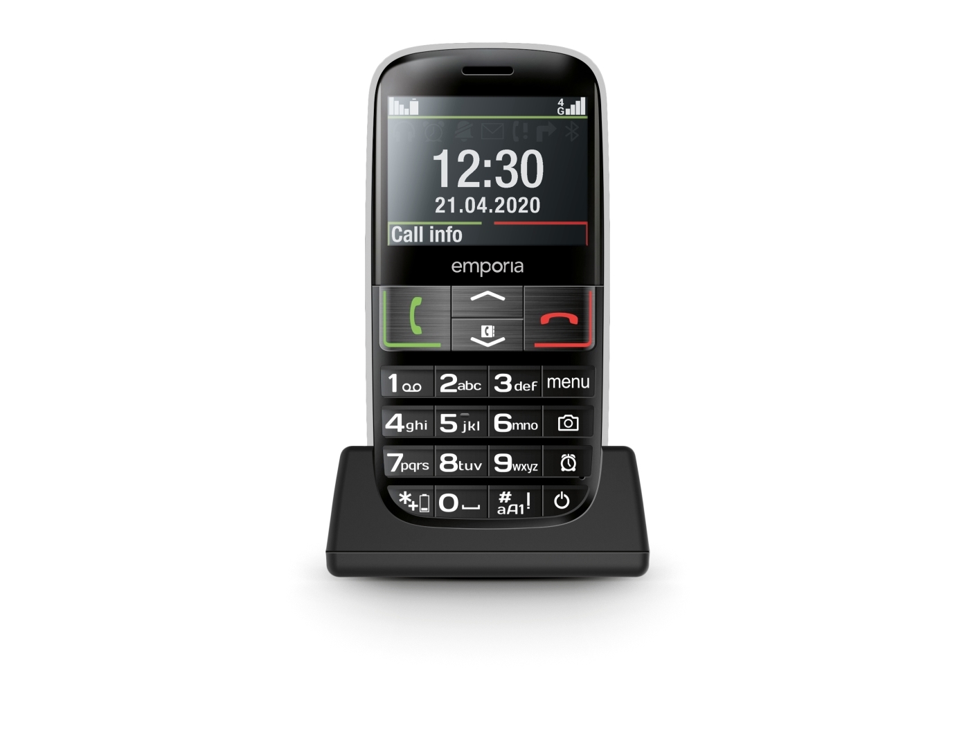 Euphoria Lte, Menu, Single Sim, 5,84 Cm (2.3"), 2 Mp, 1400 Mah, Sort fra Emporia