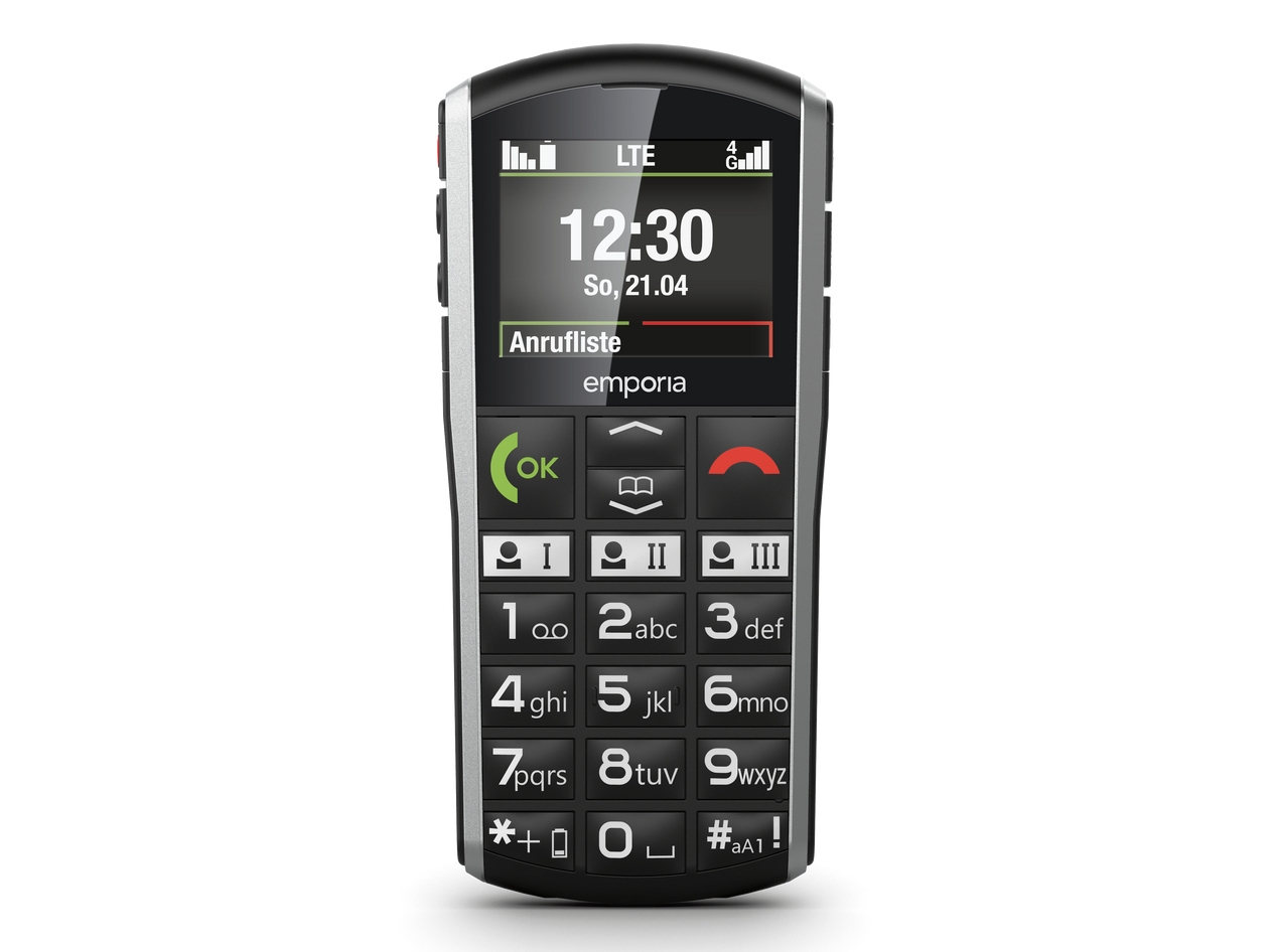 Simplicity Lte, Menu, Single Sim, 5,08 Cm (2"), Bluetooth, 1200 Mah, Sort, Sølv fra Emporia